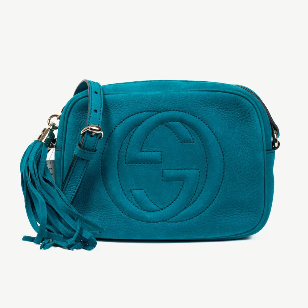 Gucci Soho Disco Cobalt Blue Vitello Range Crossbody Bag